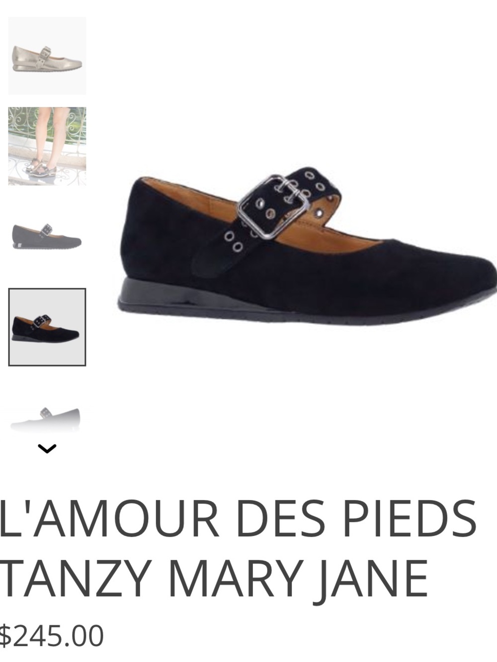 L'Amour Des Pieds Tanzy Mary Jane mini wedge pumps Size 7